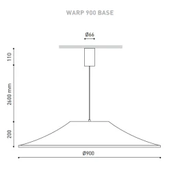 Warp pendant ⌀60-ø90 | black