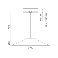 Warp pendant ⌀60-ø90 | black